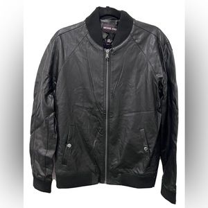 NWT Michael Kors Faux Leather Men’s Black Jacket Size Medium
